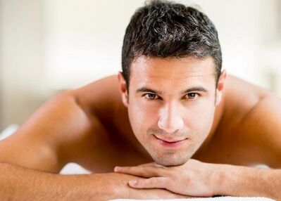 Man increased penis size with massage